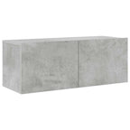 Set de muebles de TV 4 pzas madera contrachapada gris hormigón