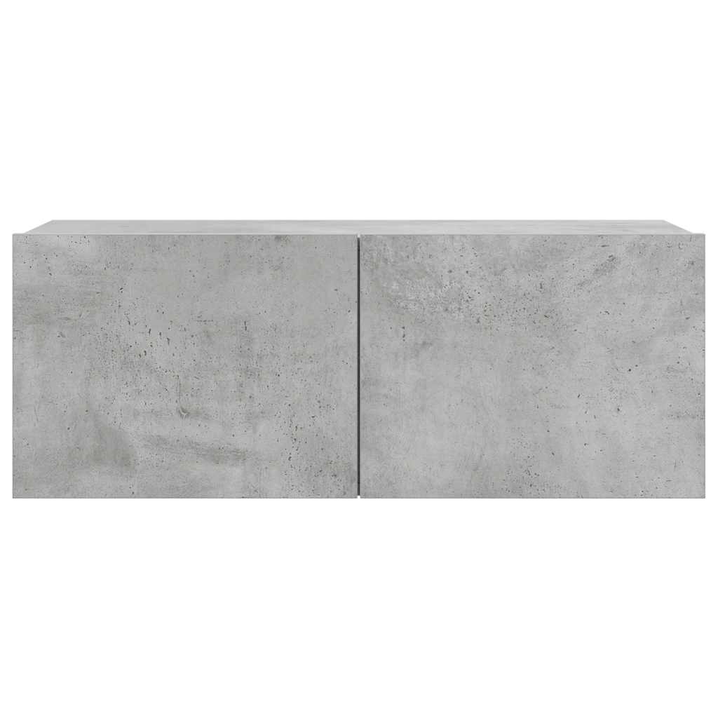 Set de muebles de TV 4 pzas madera contrachapada gris hormigón
