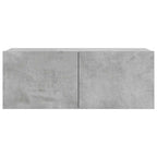 Set de muebles de TV 4 pzas madera contrachapada gris hormigón