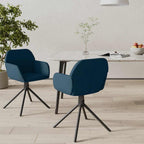 Sillas de comedor giratorias 2 uds de terciopelo gris claro