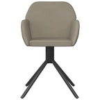Sillas de comedor giratorias 2 uds de terciopelo gris claro