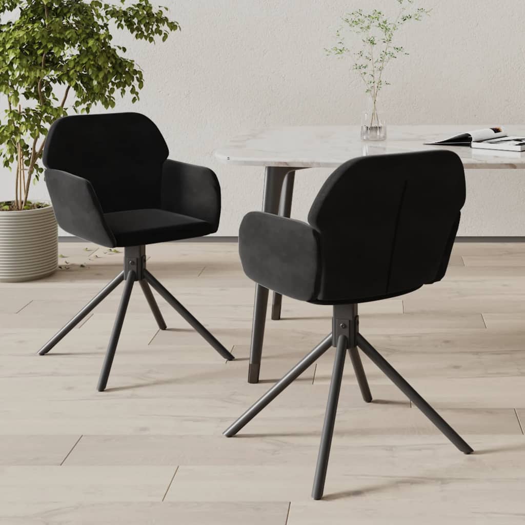 Sillas de comedor giratorias 2 uds de terciopelo gris claro