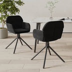Sillas de comedor giratorias 2 uds de terciopelo gris claro