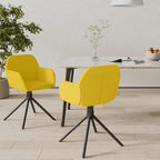 Sillas de comedor giratorias 2 uds de terciopelo gris claro