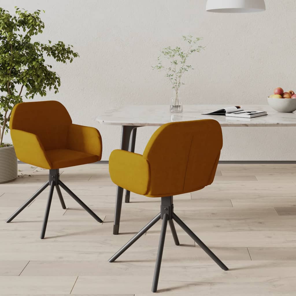 Sillas de comedor giratorias 2 uds de terciopelo gris claro