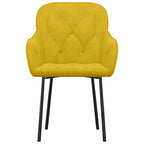 Sillas de comedor 2 unidades terciopelo amarillo