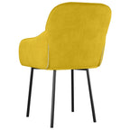Sillas de comedor 2 unidades terciopelo amarillo