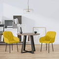 Sillas de comedor 2 unidades terciopelo amarillo