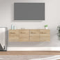 Armario de pared 2 uds madera contrachapada blanco 80x35x36,5cm