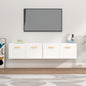 Armario de pared 2 uds madera contrachapada blanco 80x35x36,5cm