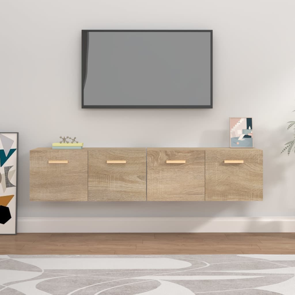 Armario de pared 2 uds madera contrachapada blanco 80x35x36,5cm