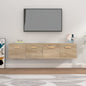 Armario de pared 2 uds madera contrachapada blanco 80x35x36,5cm