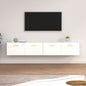 Armario de pared 2 uds madera contrachapada blanco 80x35x36,5cm