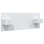 Cabecero de cama con mesitas madera contrachapada blanco