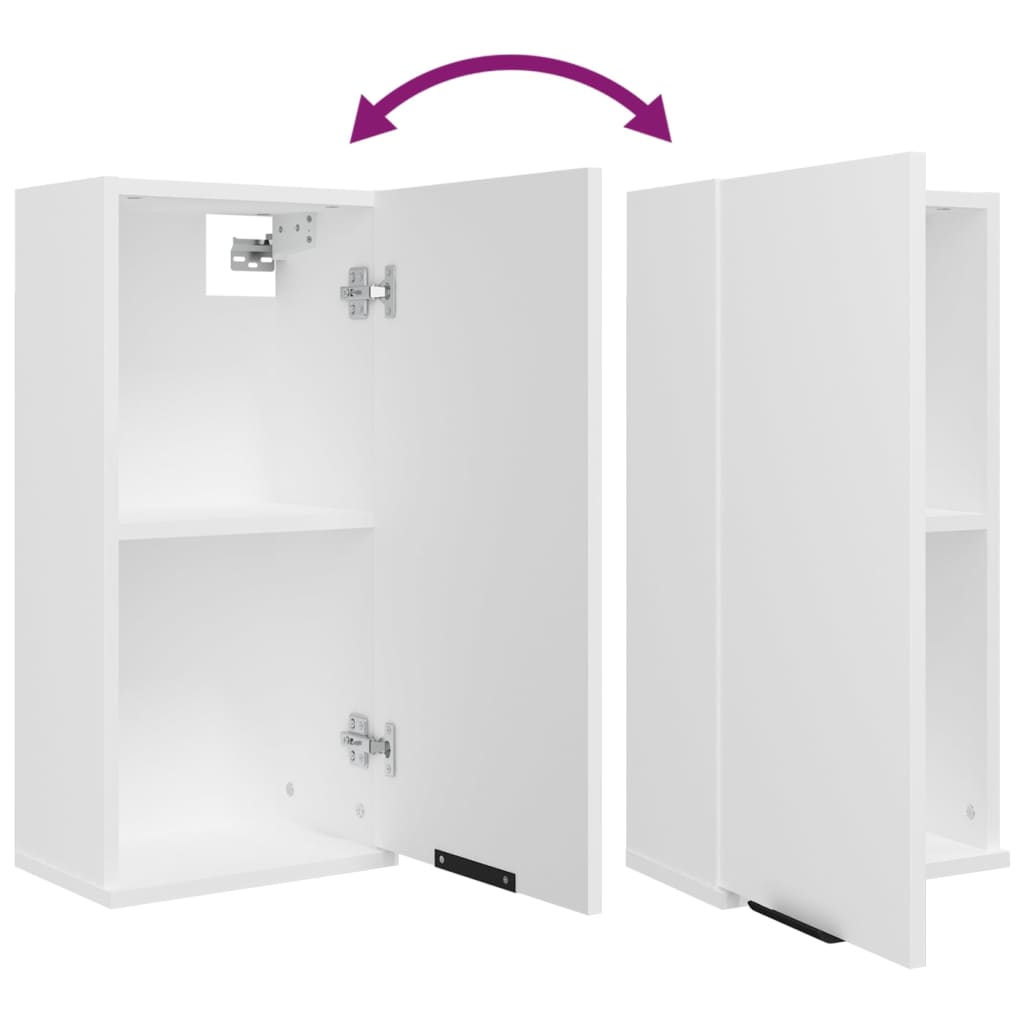 Juego de armarios de baño 5 piezas madera contrachapada blanco
