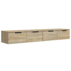 Armarios de pared 2 uds contrachapada roble Sonoma 68x30x20 cm