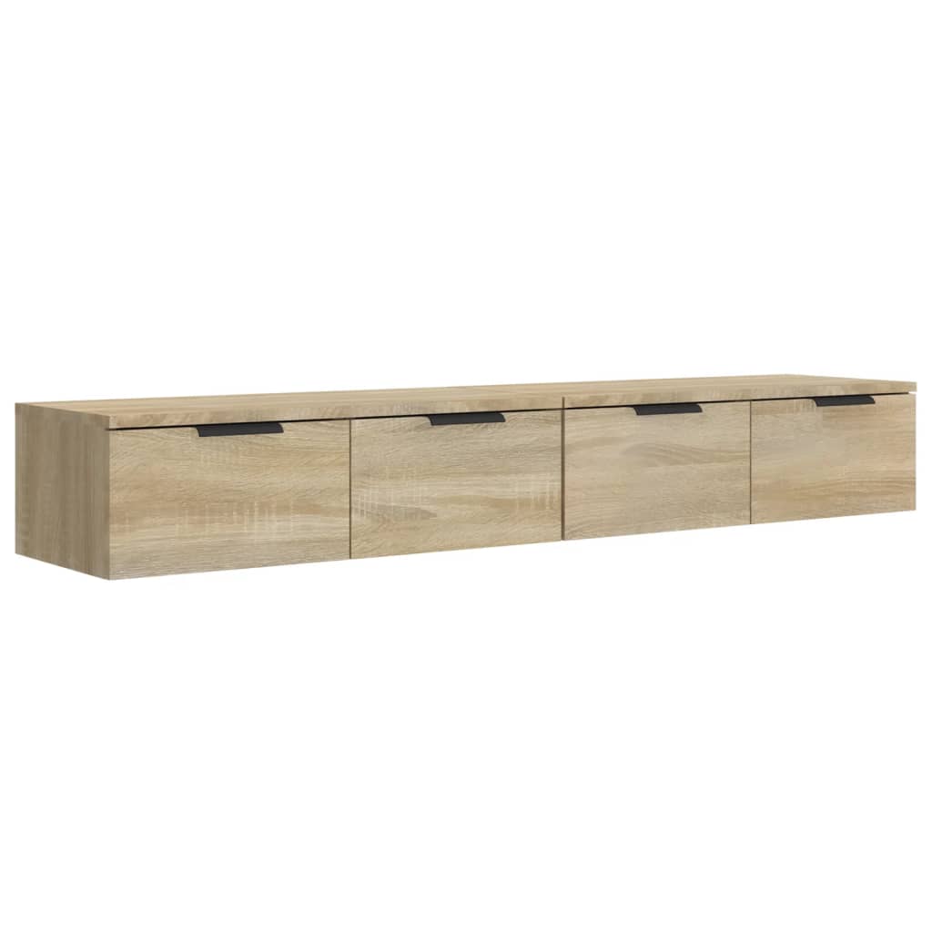 Armarios de pared 2 uds contrachapada roble Sonoma 68x30x20 cm
