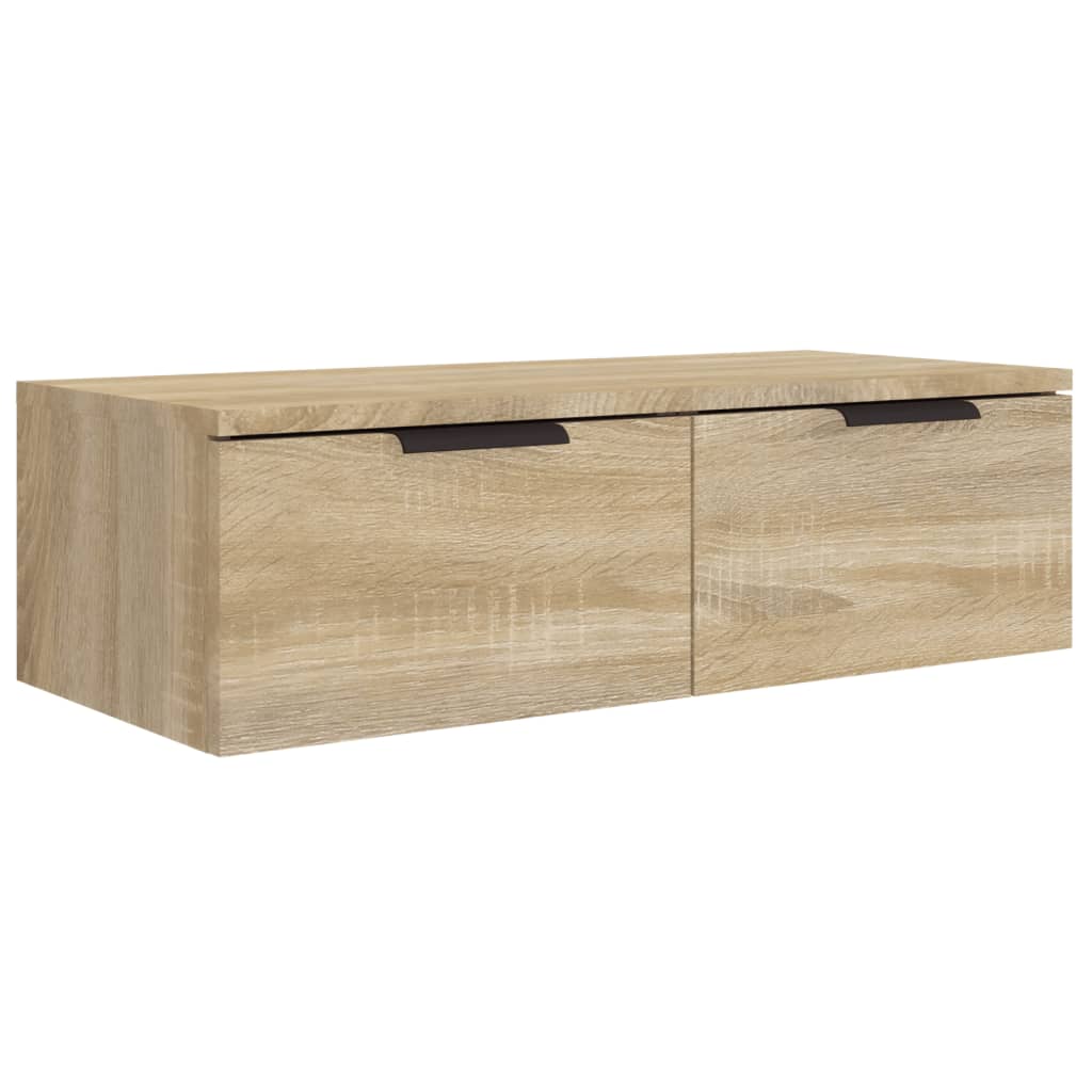 Armarios de pared 2 uds contrachapada roble Sonoma 68x30x20 cm