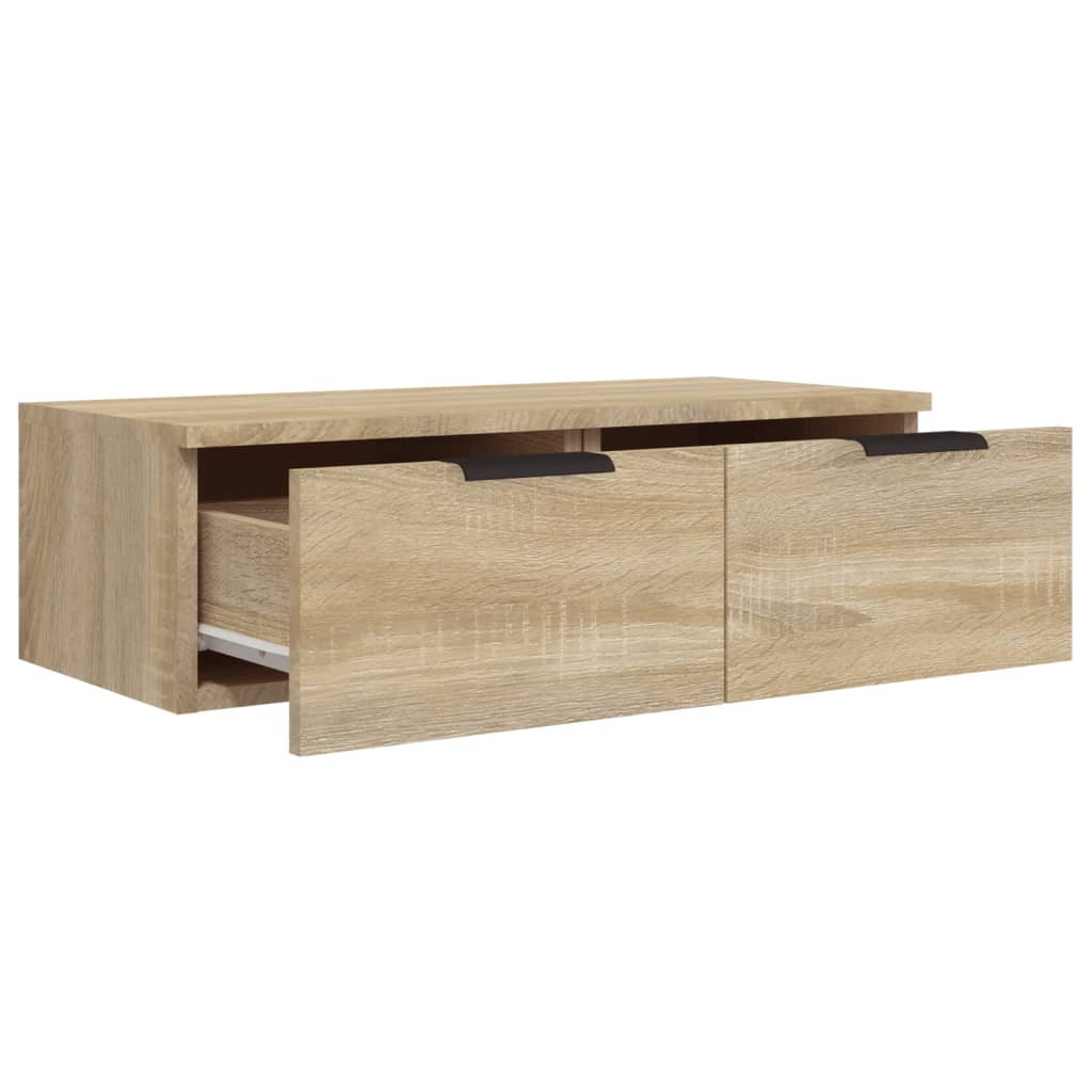 Armarios de pared 2 uds contrachapada roble Sonoma 68x30x20 cm