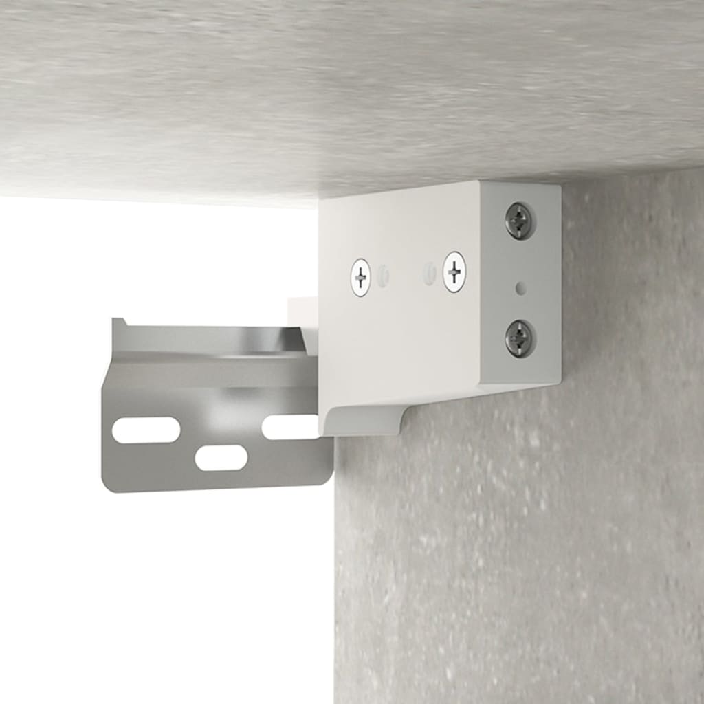 Armarios de pared 2 uds contrachapada gris hormigón 102x30x20cm
