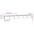 Armarios de pared 2 uds contrachapada gris hormigón 102x30x20cm