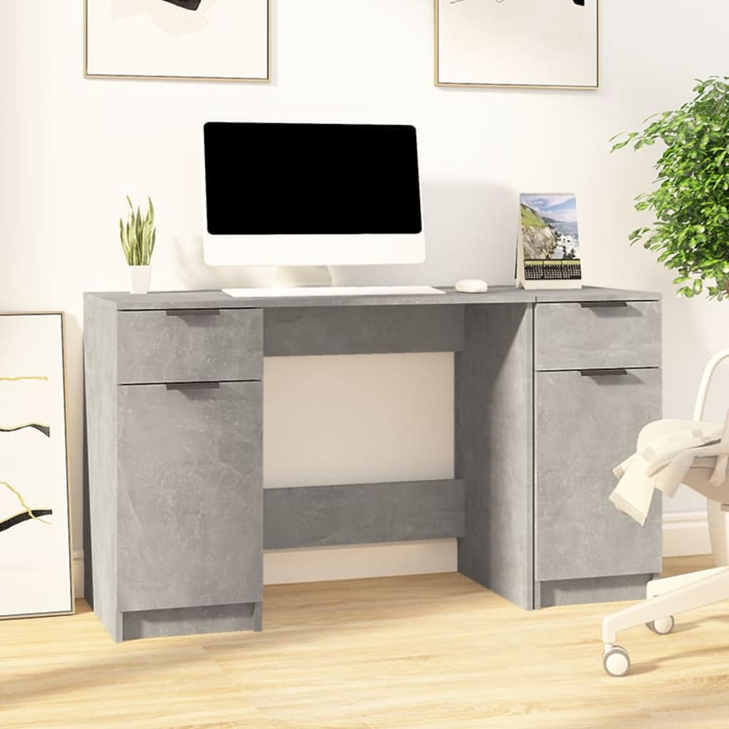 Escritorio cajón madera contrachapada blanco brillo 115x50x75cm