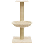 Rascador para gatos con poste de sisal crema 74 cm