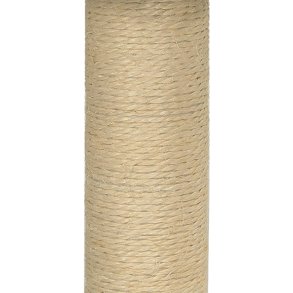 Rascador para gatos con poste de sisal crema 74 cm