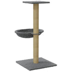 Rascador para gatos con poste de sisal gris claro 74 cm