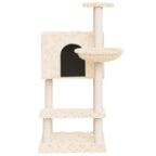 Rascador para gatos con postes de sisal crema 108,5 cm