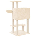 Rascador para gatos con postes de sisal crema 108,5 cm