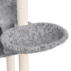 Rascador para gatos con postes de sisal gris claro 108,5 cm
