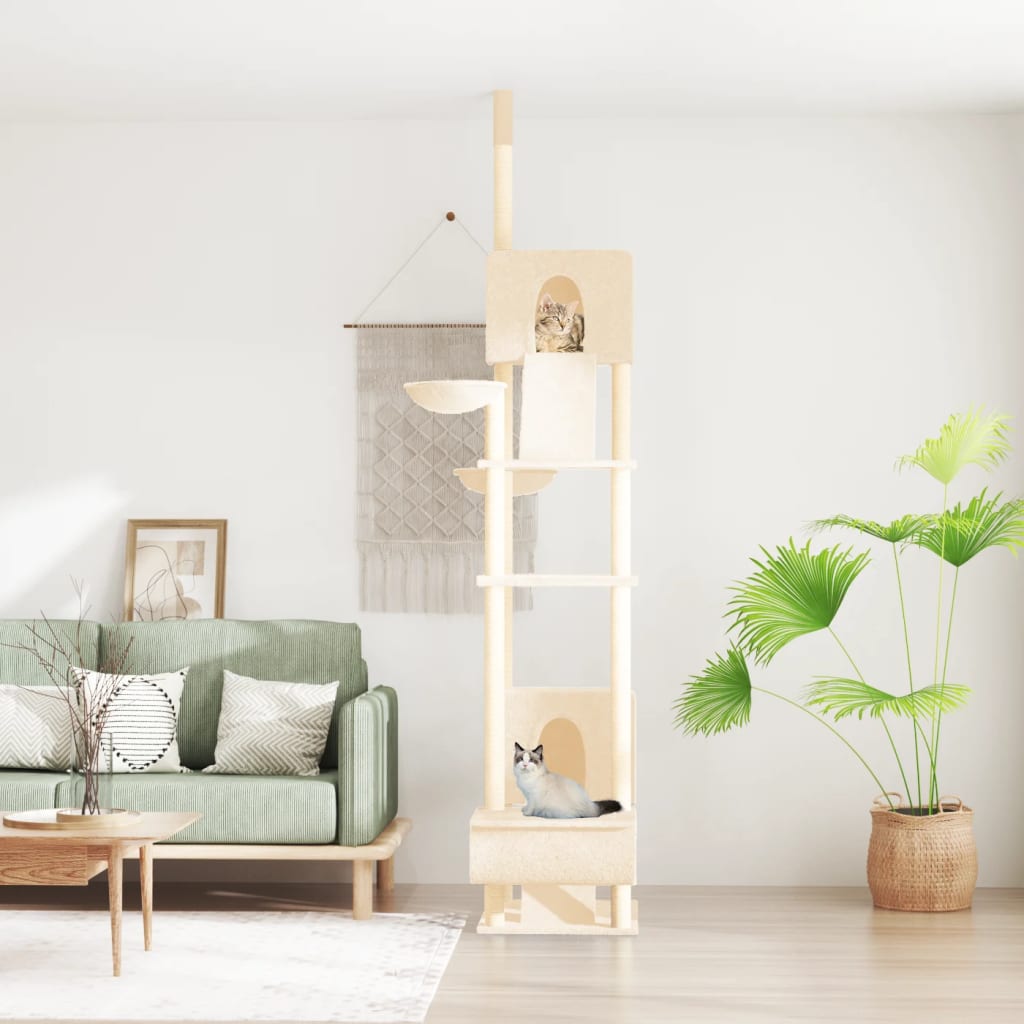 Árbol rascador para gatos de pared gris oscuro 180 cm