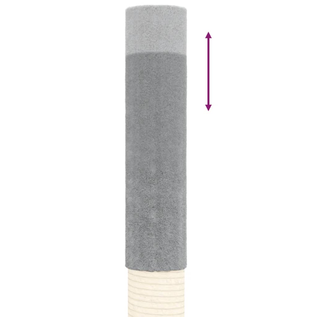 Árbol rascador para gatos suelo a techo gris claro 277-303 cm