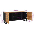 Mueble de TV madera maciza de acacia 105x33x46 cm