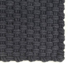 Alfombra rectangular algodón antracita 120x180 cm