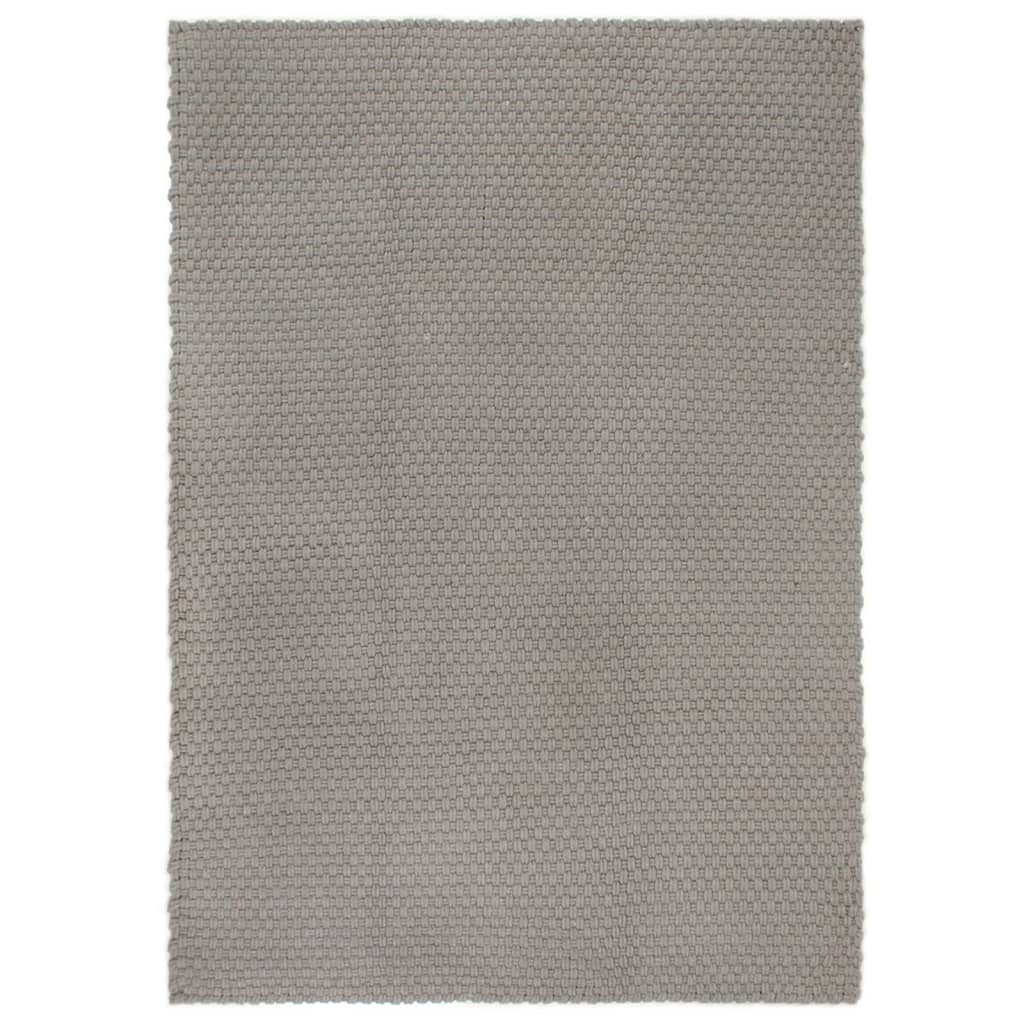 Alfombra rectangular algodón antracita 120x180 cm
