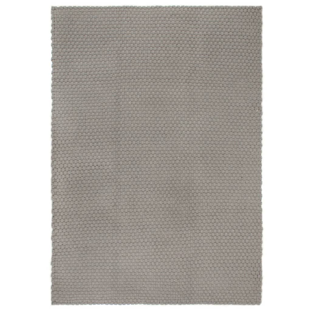 Alfombra rectangular algodón antracita 120x180 cm
