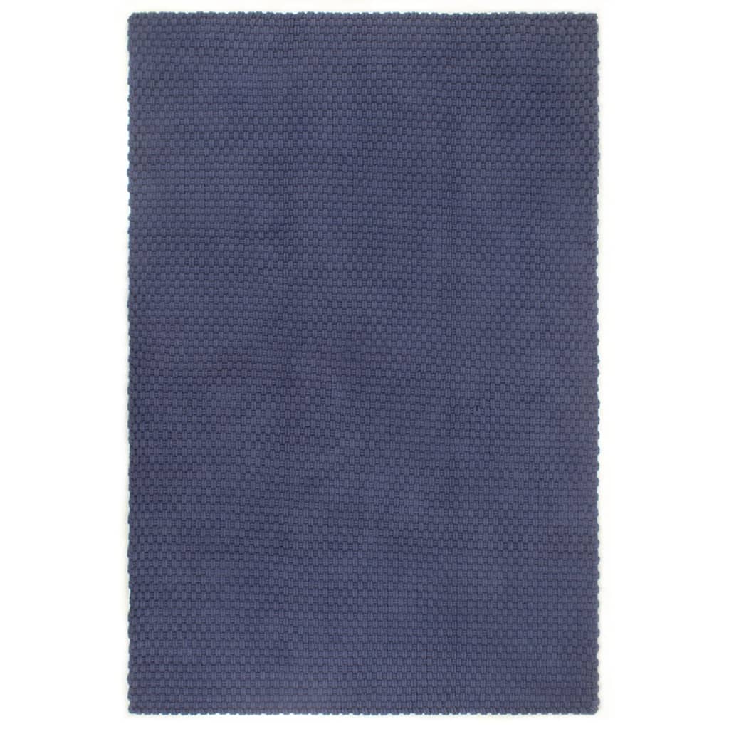 Alfombra rectangular algodón antracita 120x180 cm