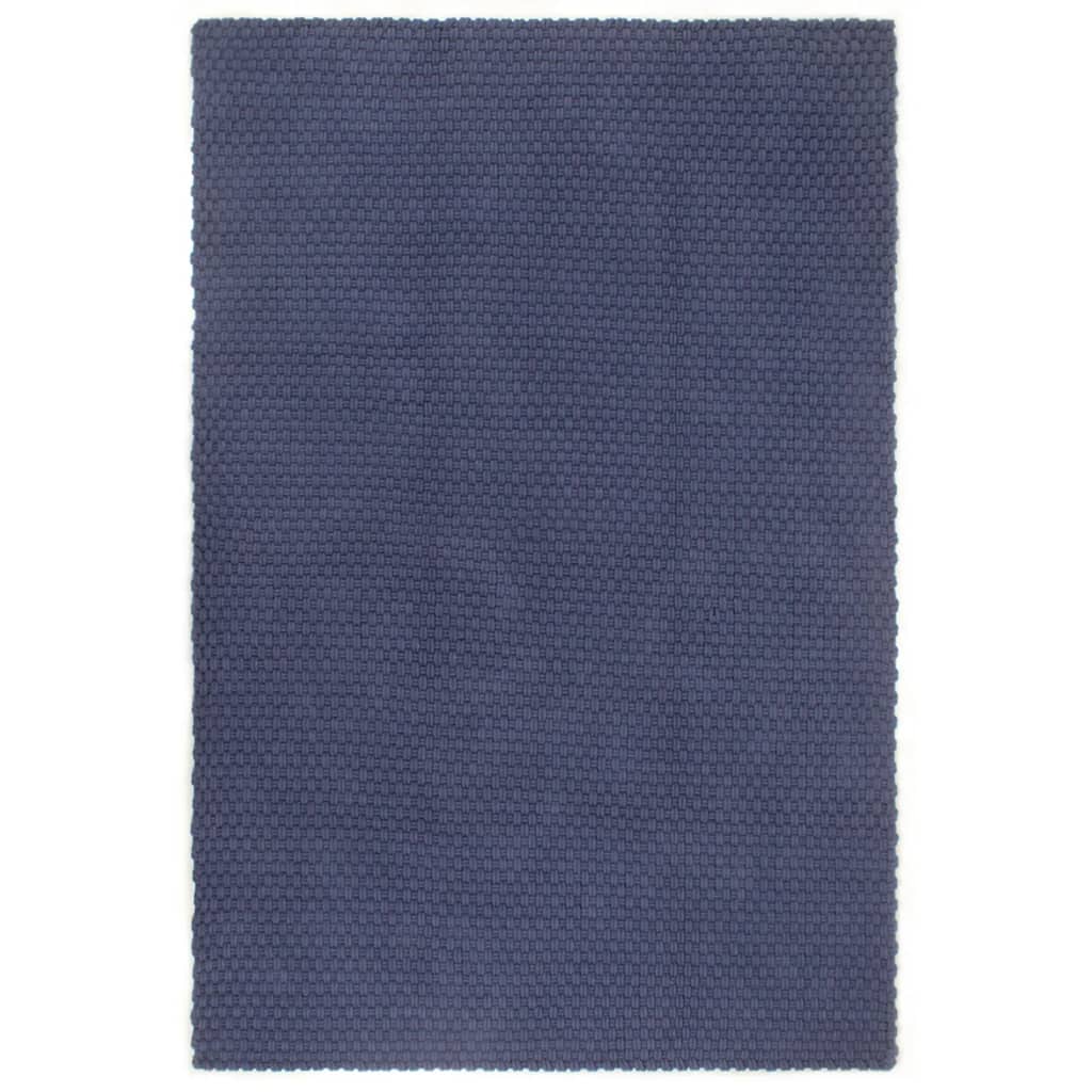 Alfombra rectangular algodón antracita 120x180 cm