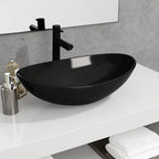 Lavabo de vidrio templado azul 42x14 cm