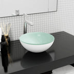 Lavabo de vidrio templado azul 42x14 cm