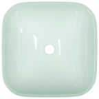 Lavabo de vidrio blanco 42x42x14 cm