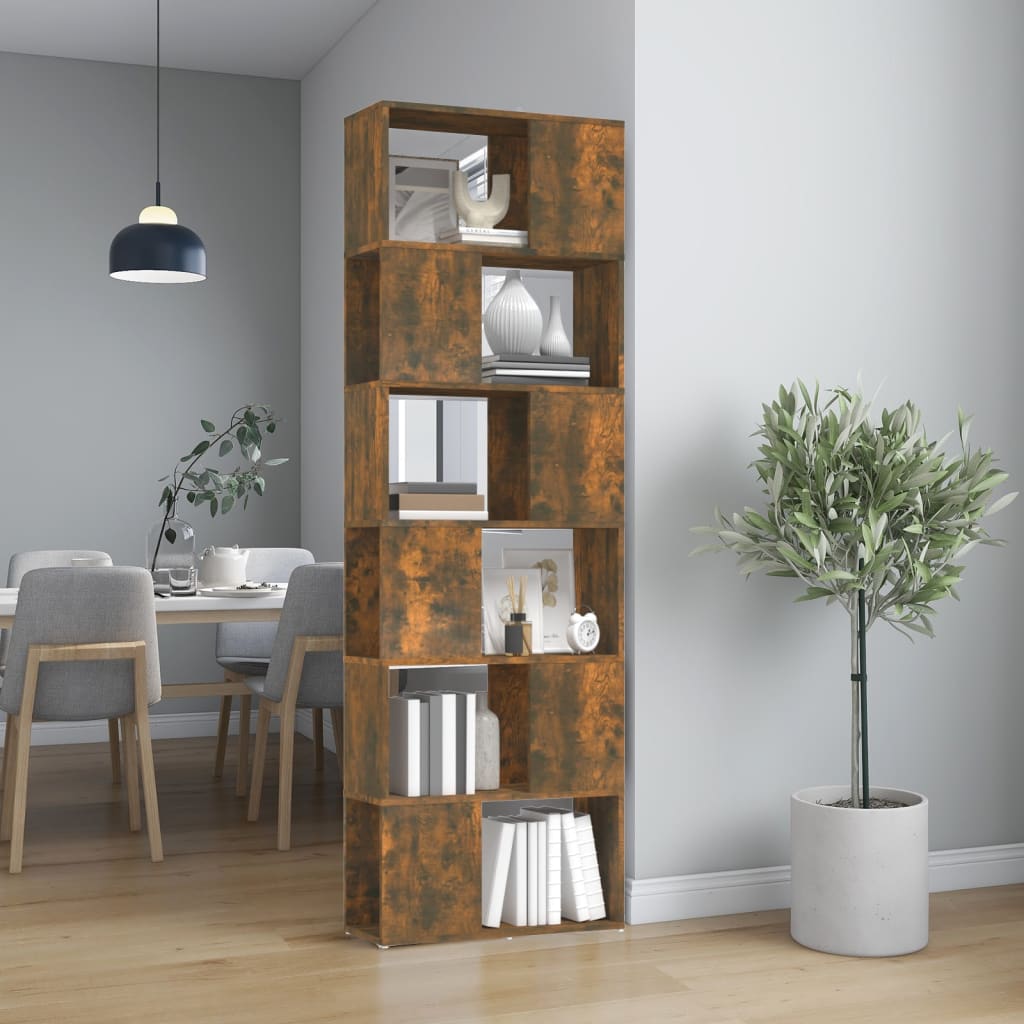 Estantería de madera de ingeniería envejecida 132x29x141,5 cm
