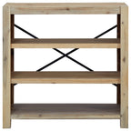 Estantería de 3 nieveles madera maciza de acacia 80x30x80 cm