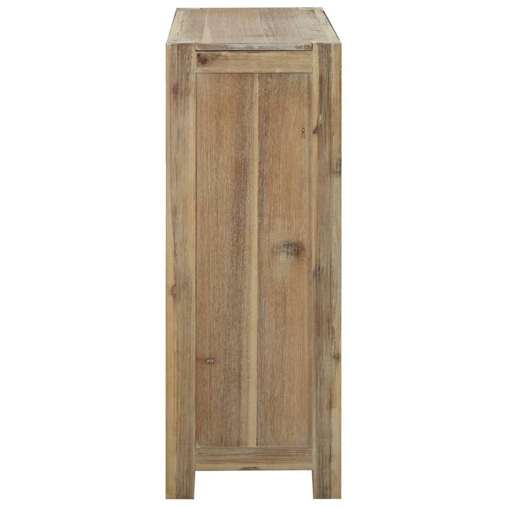 Estantería de 3 nieveles madera maciza de acacia 80x30x80 cm