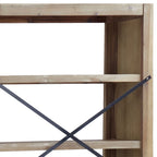 Estantería de 3 nieveles madera maciza de acacia 80x30x80 cm