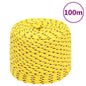 Yellow Polypropylene Boat Rope 10mm 100m