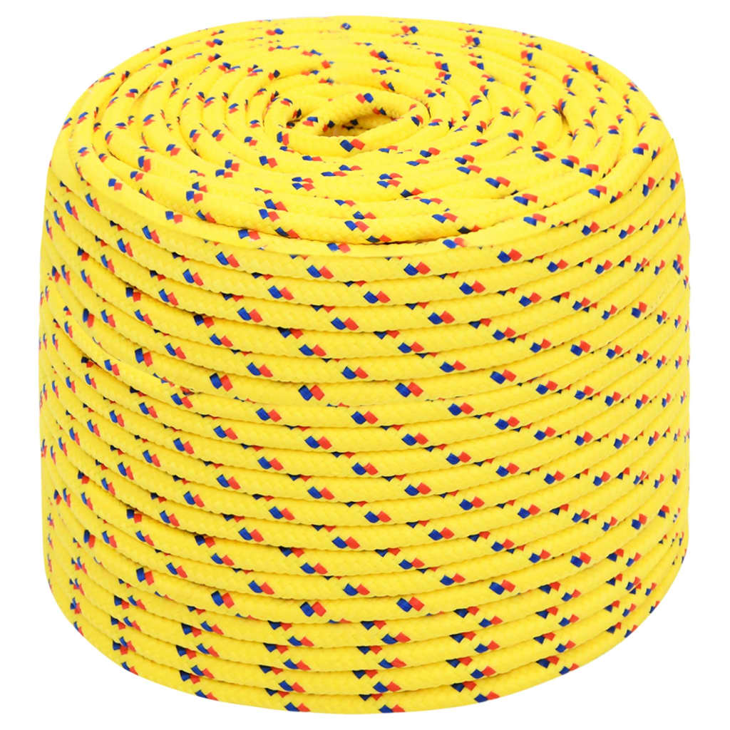 Cuerda de barco polipropileno amarillo 10 mm 100 m