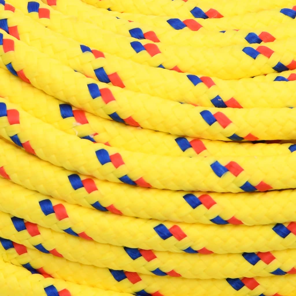 Cuerda de barco polipropileno amarillo 10 mm 100 m